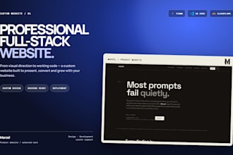 build a custom full stack website with backend