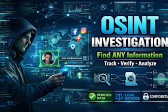 do osint investigation, online research and background check