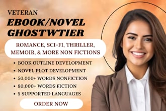 be your fiction book writer, non fiction ebook ghostwriter, short story writer