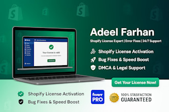 fix shopify errors, bugs and license issues with speed and SEO optimization