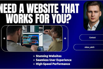 create a modern one page website or landing page