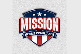 design patriotic seal compliance veteran owned drug testing company logo