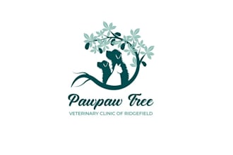 design unique paw tree vet logo
