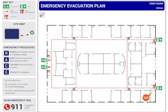 design evacuation diagram for your floor plan