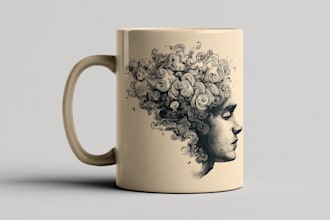 design 30 custom coffee mug designs for pod business