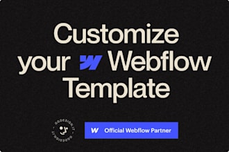 customize, modify your webflow template