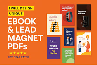 design PDF lead magnet, ebook, workbook, brochure