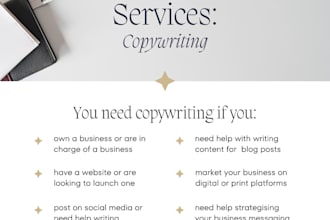write compelling and SEO optimized copy for your website