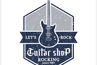 design a proffesional guitar logo