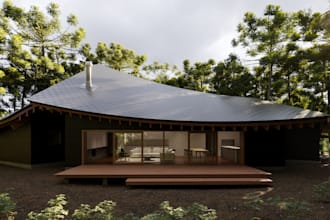 3d  rendering, exterior and interior