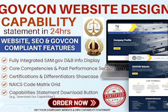 design effective capability statement for winning government contract website