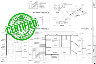 draw architectural drawing, blueprints, elevations, in chief architect or cad