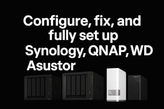 configure, fix and fully setup synology, qnap, asustor nas, ugreen, truenas