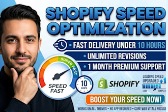 optimize shopify speed, boost page speed and site performance