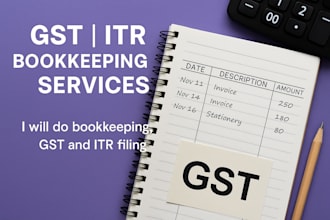 do bookkeeping, gst and itr filing