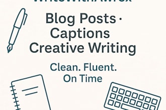 write blog posts and instagram captions in fluent english