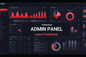develop laravel admin panel and dashboard with API integration
