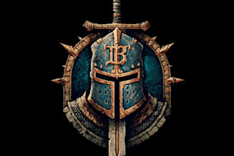 create an fantasy, rpg, mmorpg, sci fi game logo