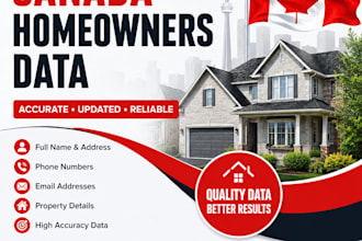 give you updated and accurate homeowners data in canada