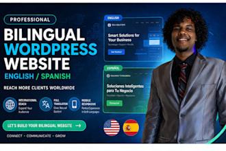 create a professional bilingual wordpress website english spanish