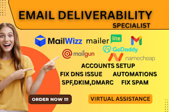 fix email deliverability issues, stop spam, setup spf dkim dmarc