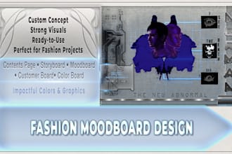 create a fashion mood board with strong visual storytelling