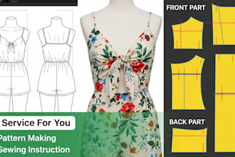 make sewing pattern for any type of apparel clothing, with perfect 3d fitting