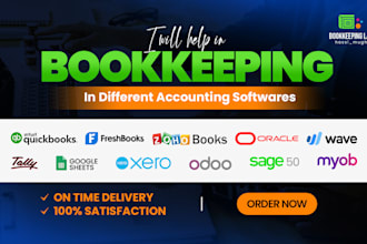 do bookkeeping in odoo,sage,tally,myob,freshbook,zoho books,wave,xero,quickbooks