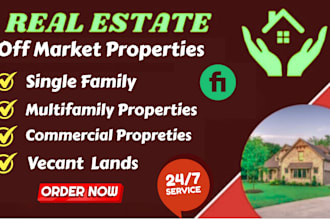 provide off market properties leads with skip tracing