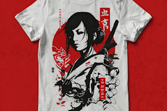 illustrate japanese artstyle vector for your brand