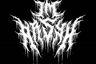 draw black, slam, or death metal logo for your band