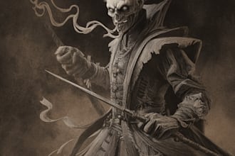 illustrate horror art for you