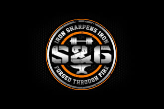 design powerful youth strength conditioning facility logo