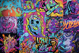 do illustration street art graffiti, abstract with my style