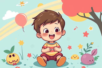 do children illustration cartoon comic illustration cover