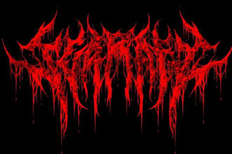 draw brutal death or black metal logo