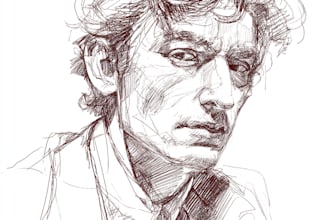 draw freehand digital scribble sketch, line art