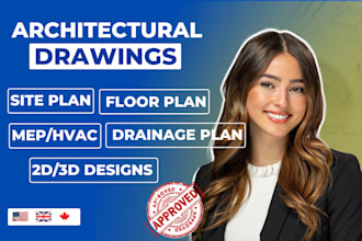 do city permit architectural drawings, site plan, floor plan, drainage plan, adu