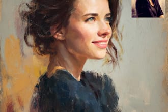 create a custom oil painting portrait from your photo