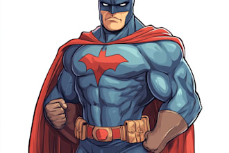 draw you a dc or marvel style comic book superhero