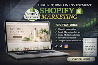 promote shopify store with shopify marketing sales funnel to boost shopify sales