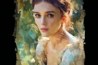 make digital realistic portrait art oil painting style