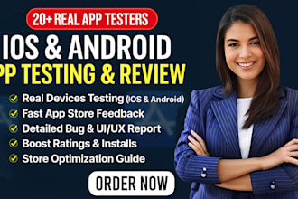 provide 12 to 20 testers for google play console closed testing, app reviews