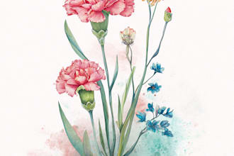 create a botanical watercolor illustration