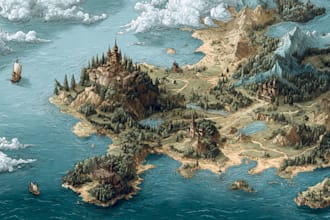 design vector maps, event maps, fantasy festival maps