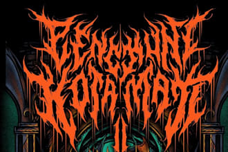 design technical death metal for your logo and name