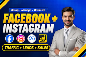 setup and manage facebook ads advertising marketing campaign, meta ads campaign