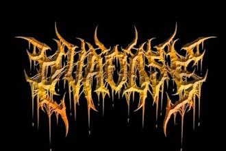 draw custom death metal logo for your need