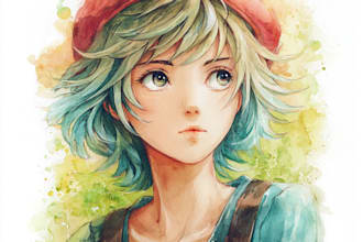 create watercolor anime art and nsfw character