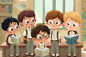 draw african american children book illustration